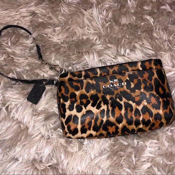 Coach Handbags - Coach Cheetah Print large Wristlet